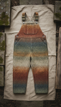 Wool Overalls in Pine Needle Green